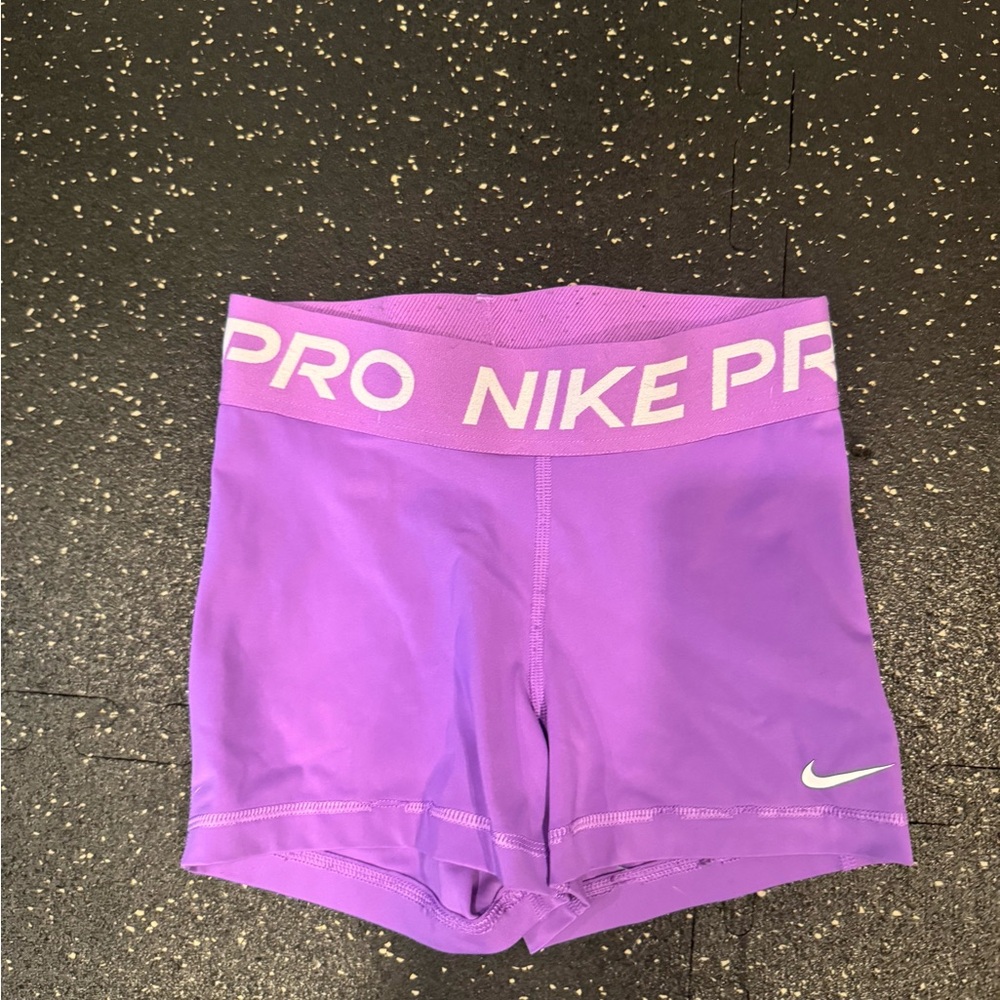 Nike Women's Purple Pro Athletic Shorts
